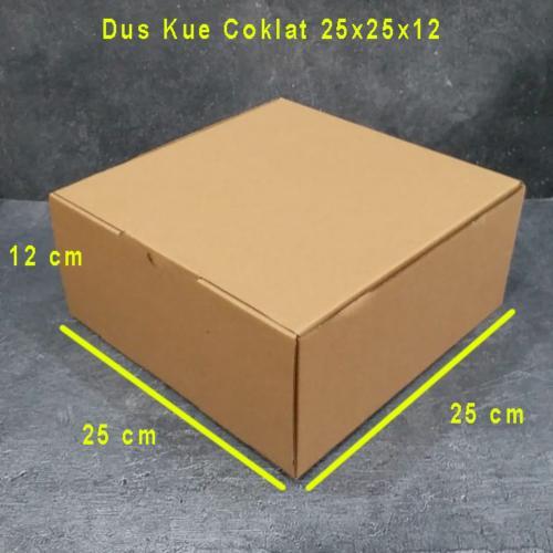 

Dus Kue Coklat 25x25 x12 10 pc Corrugated Kardus Box 25 x 25 x 12