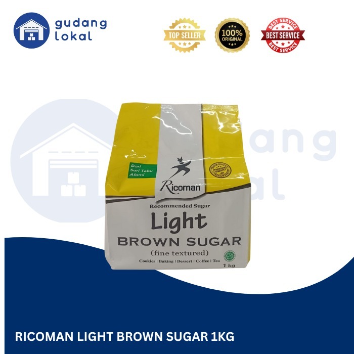 

RICOMAN LIGHT BROWN SUGAR 1KG / 500GR