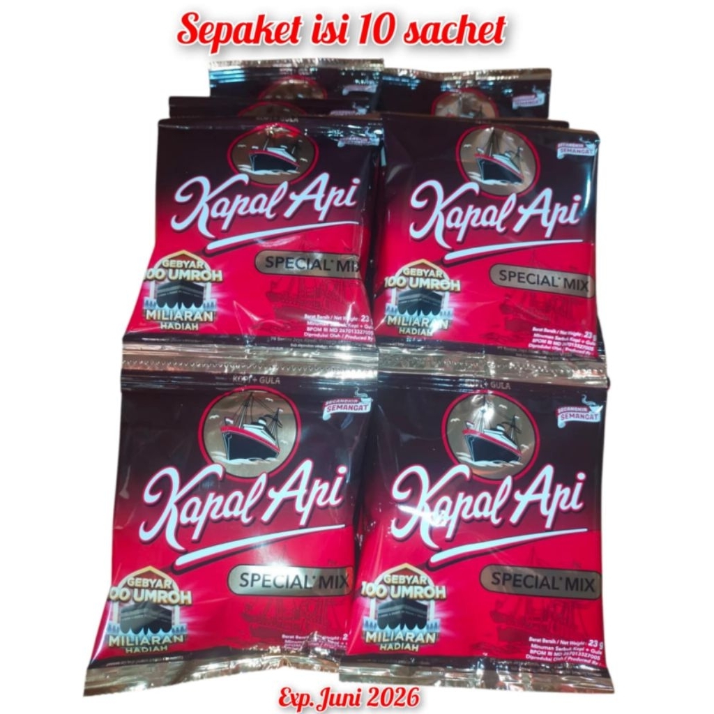 

Kapal Api special mix 1renteng isi 10sachet