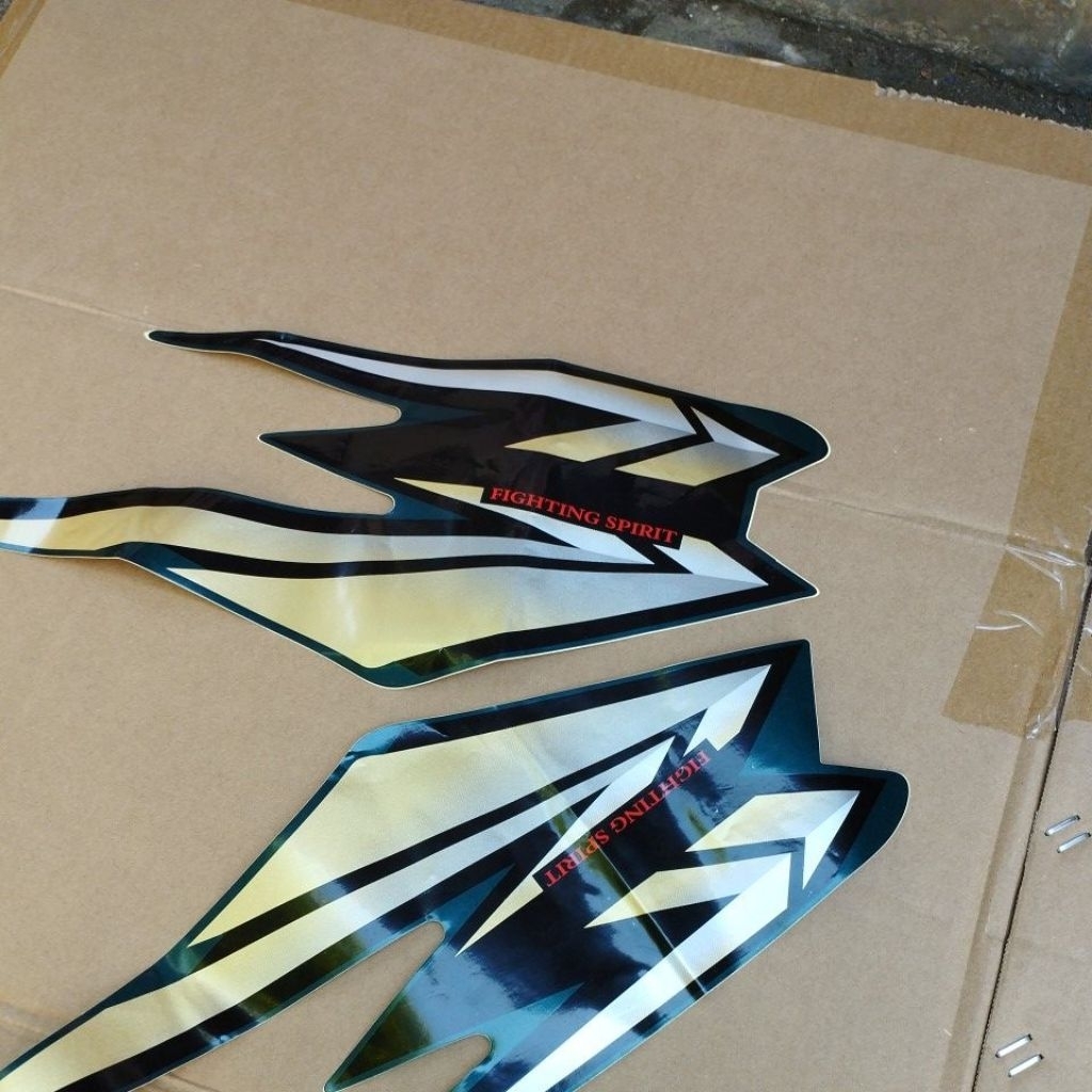 Striping Stiker Body Tangki RX King 2002 Hijau Botol