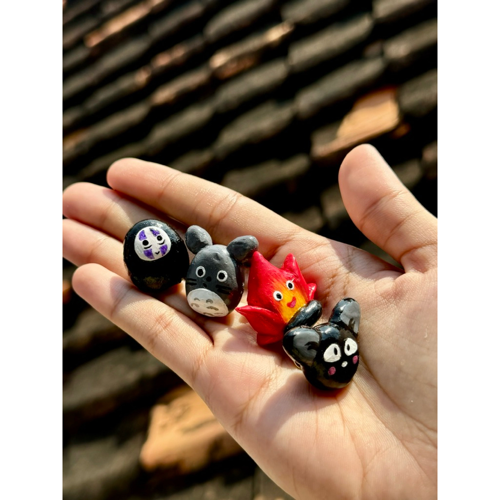 ghibli pin clay lucu hiasan