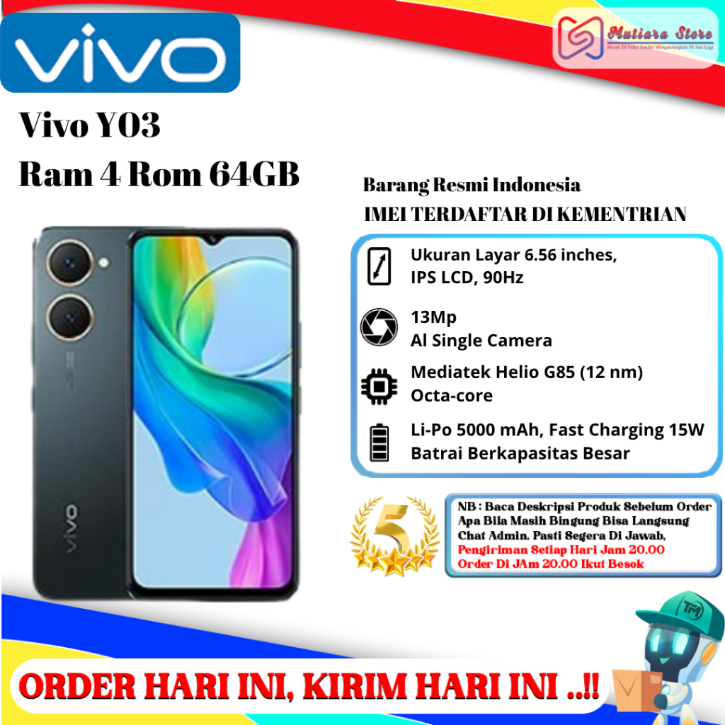 Vivo Y03 Ram 4/64GB | Ram 4/128GB