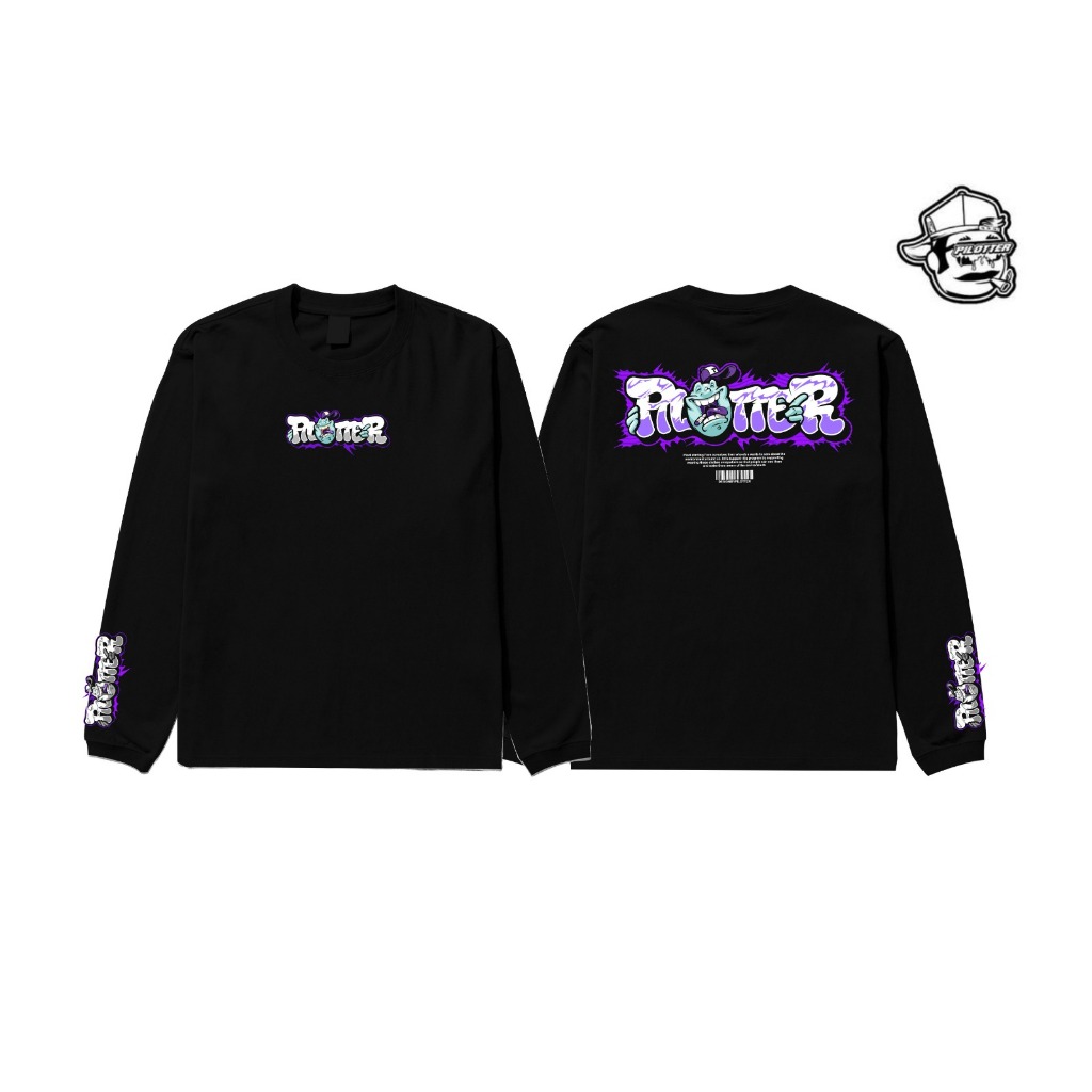 Kaos Pilotter New Lengan Panjang Crushed Free Stiker Free Ganci