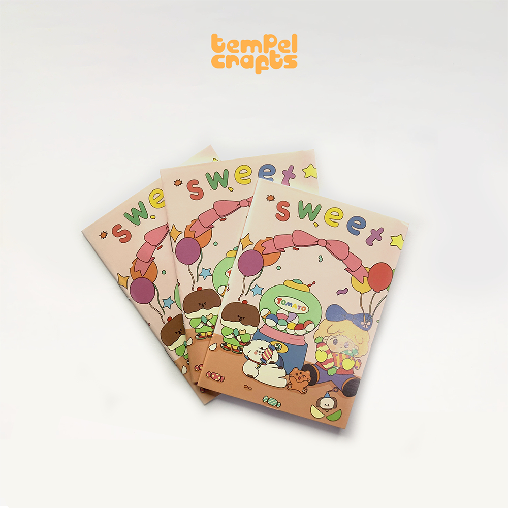 

Tempel Crafts Card Sweet Sweets Notebook Mini Anak/ Buku Tulis/ Notebook Lucu/ Notebook Bergaris / Buku Catan Mini 12x9 cm