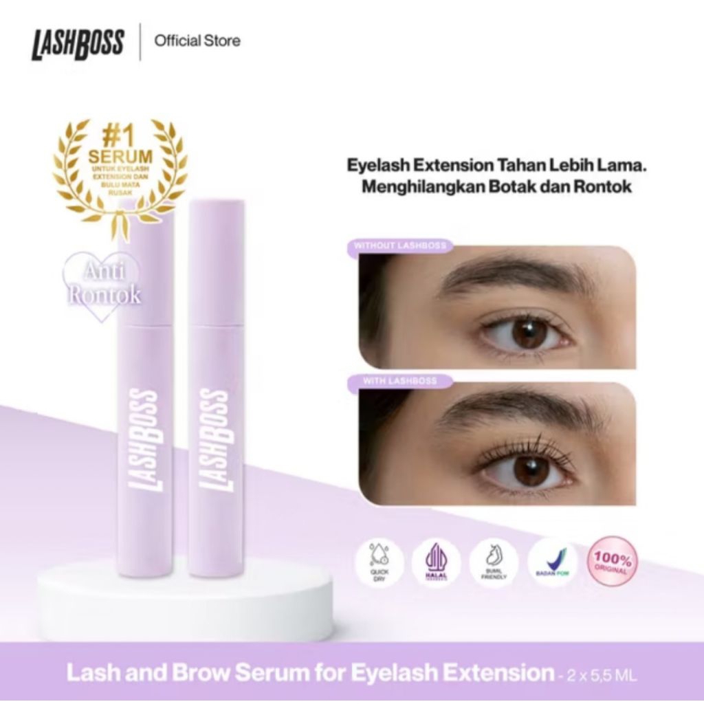 LashBoss Lash and Brow Serum for Eyelash Extension(Gel-Based) || Serum bulumata