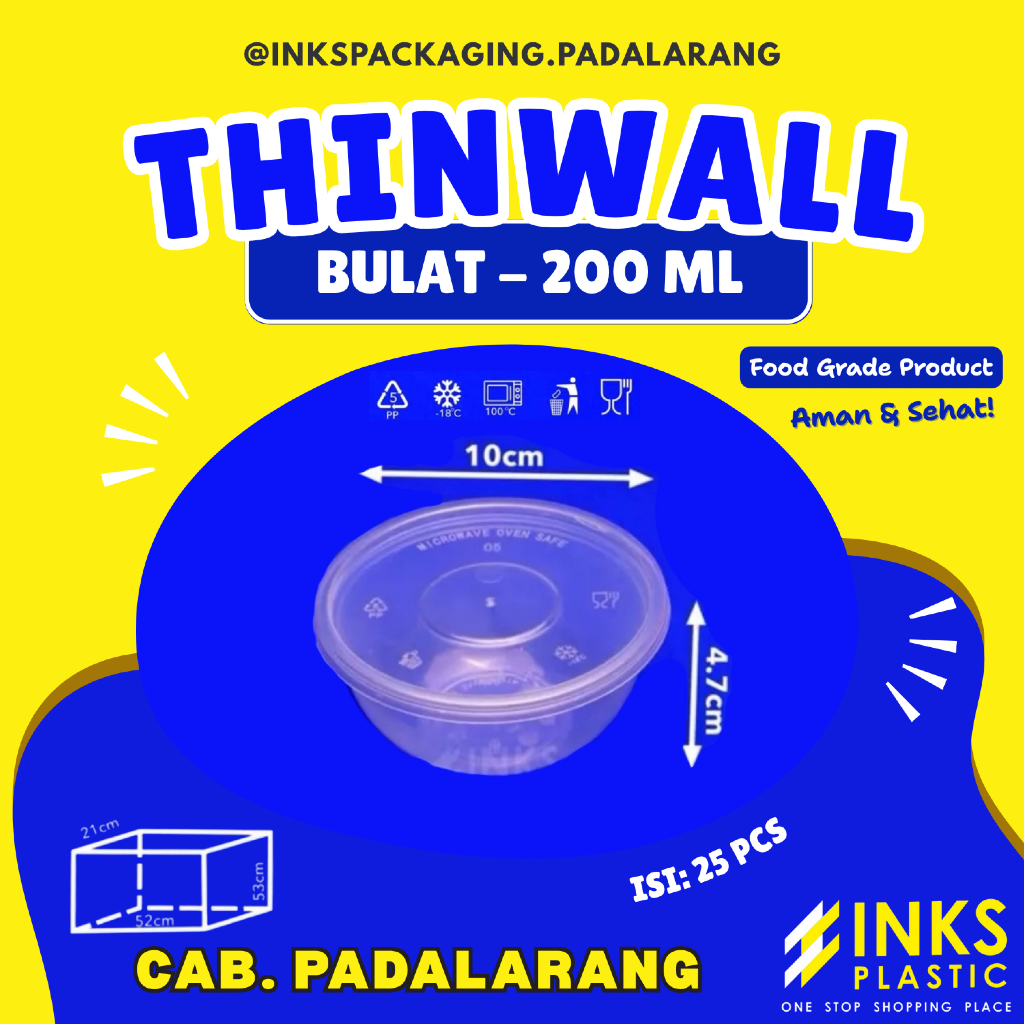 THINWALL BULAT 200 ML MANGKOK ROUND 200ML