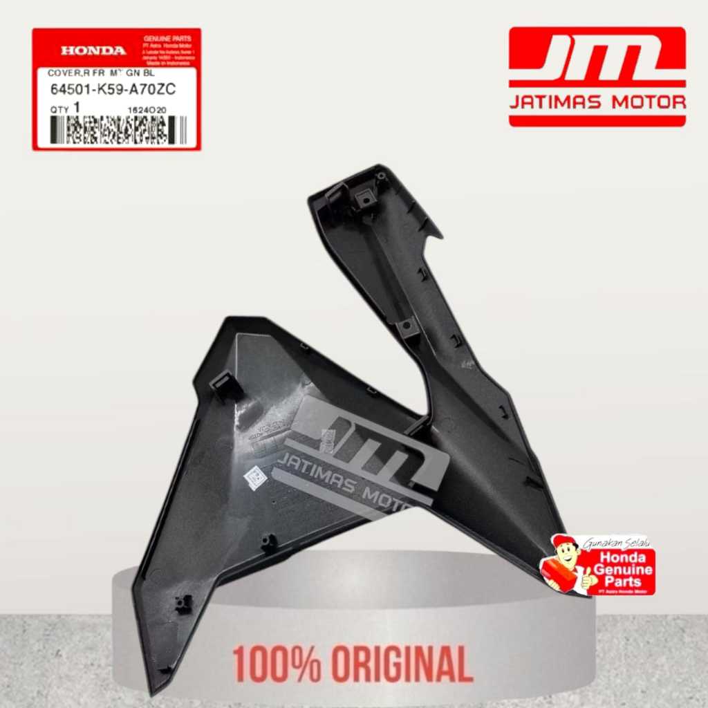 64501-K59-A70ZC 64601-K59-A70 Cover sayap new vario 125 150 hitam doff