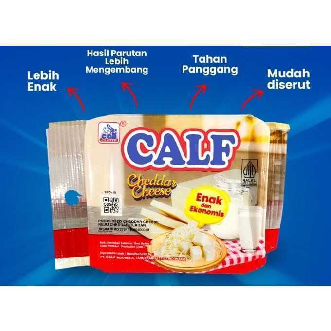 

Keju Calf Cheddar Eco 200 Gram / Pcs
