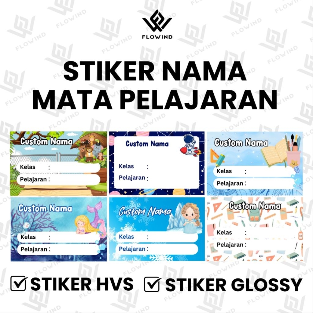 

[1 HARI JADI] PROMO!! (Isi 21) Stiker Nama Mata Pelajaran Custom Stiker Nama Anak Stiker buku Stiker Glossy untuk nama Stiker Hvs Custom