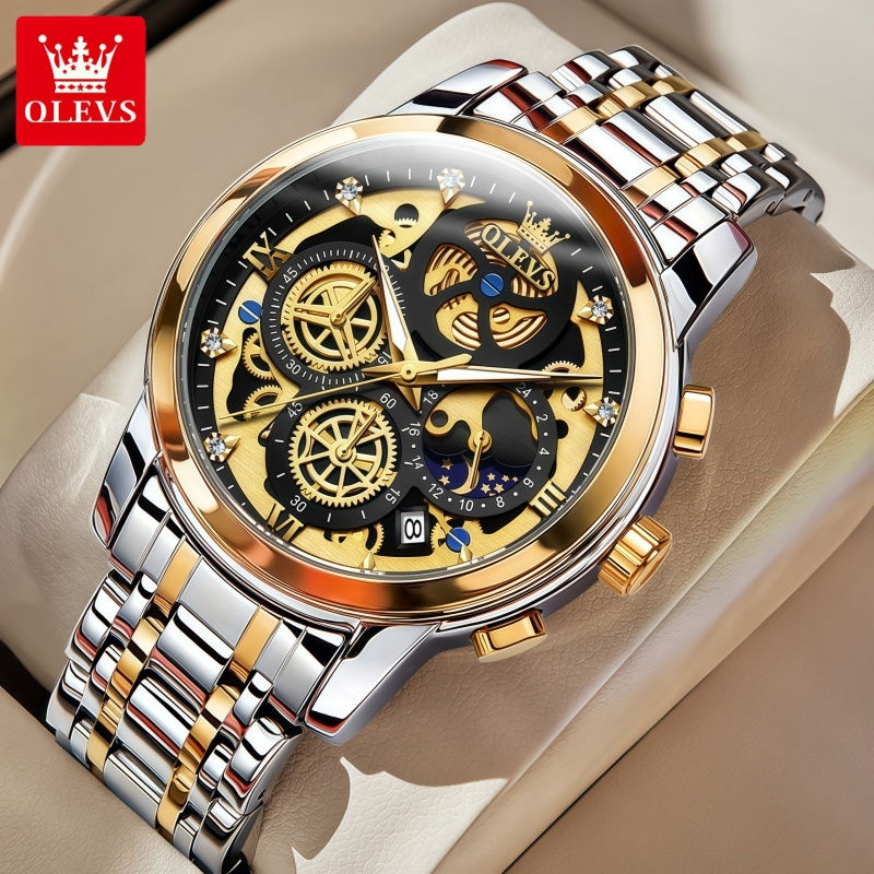 Jam Tangan OLEVS Pria Automatic - Mekanis Presisi 100% Original Anti Air Style Mewah Kontemporer