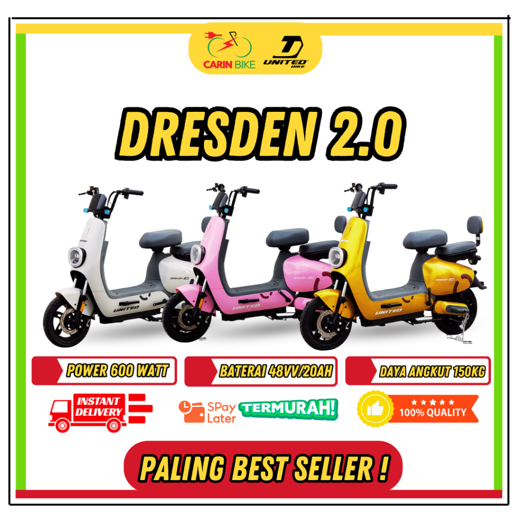 [ LUAR SAMARINDA ] SEPEDA LISTRIK UNITED DRESDEN 2.0