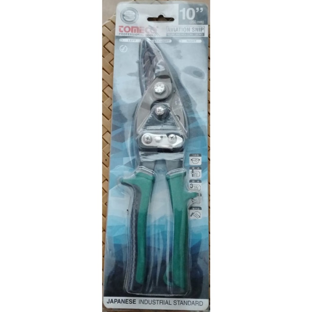 gunting serbaguna tomeco 10" Bengkok kiri gunting seng tomeco 10" kiri gunting baja ringan TOMECO