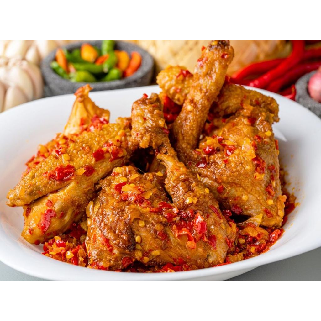 

Ayam balado khas rumah makan padang 8 potong siap saji