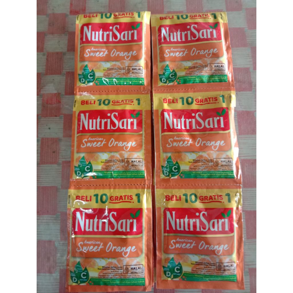 

Nutrisari American Sweet Orange 14g (1 renceng isi 10 sachet)