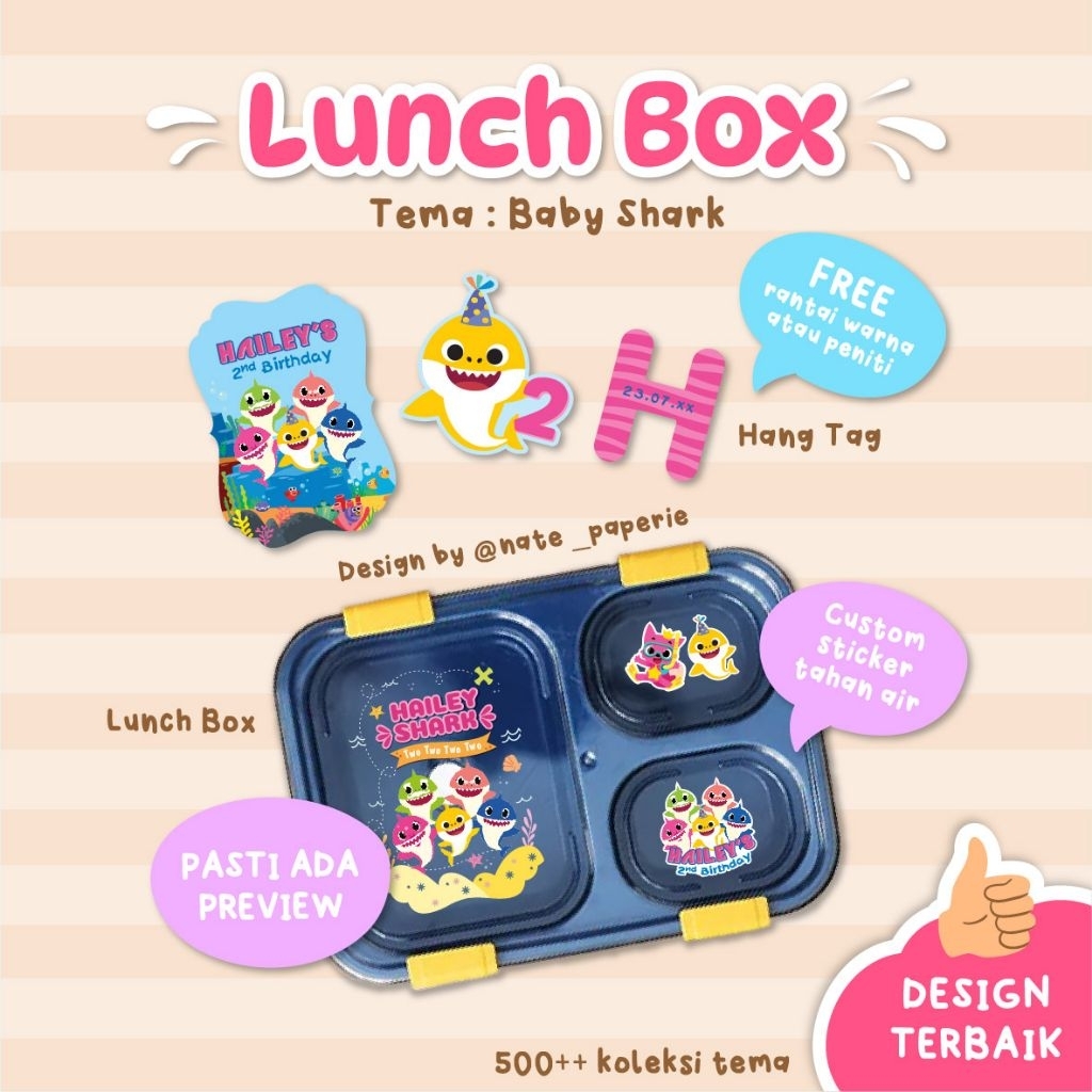 

PAKET Lunch Box Kotak Makan - Birthday Souvenir Hampers