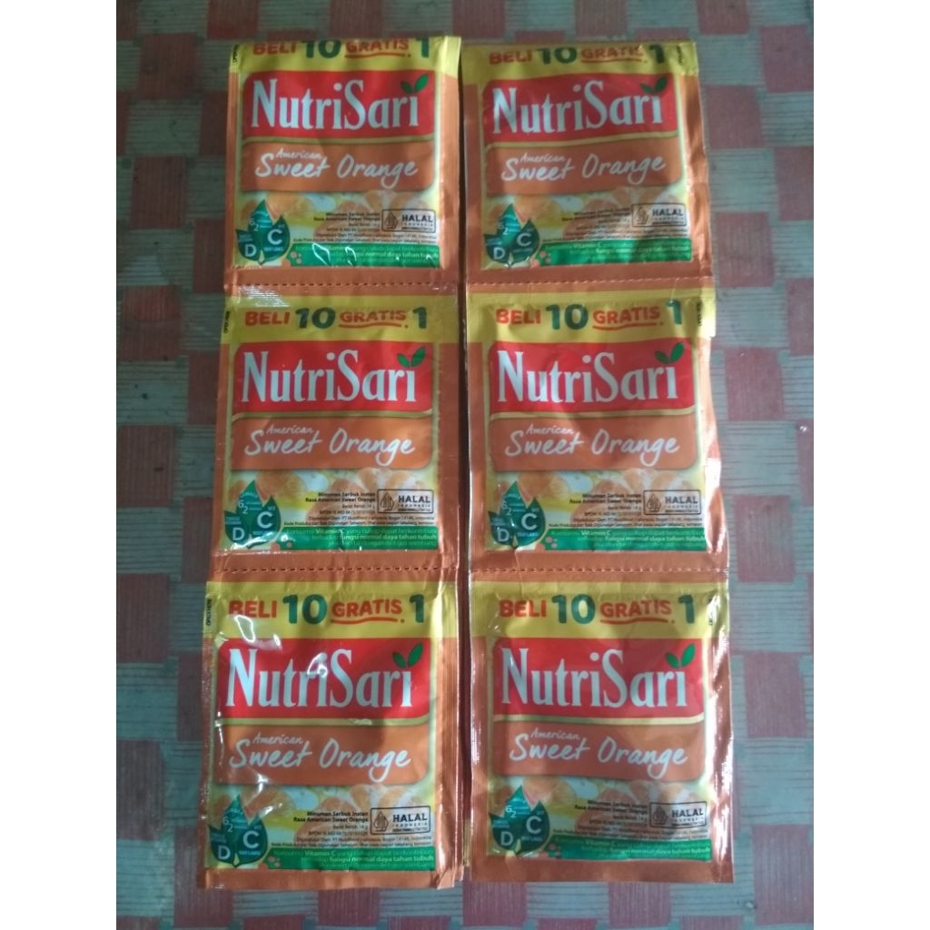 

Nutrisari American Sweet Orange 14g (1 renceng isi 10 sachet)