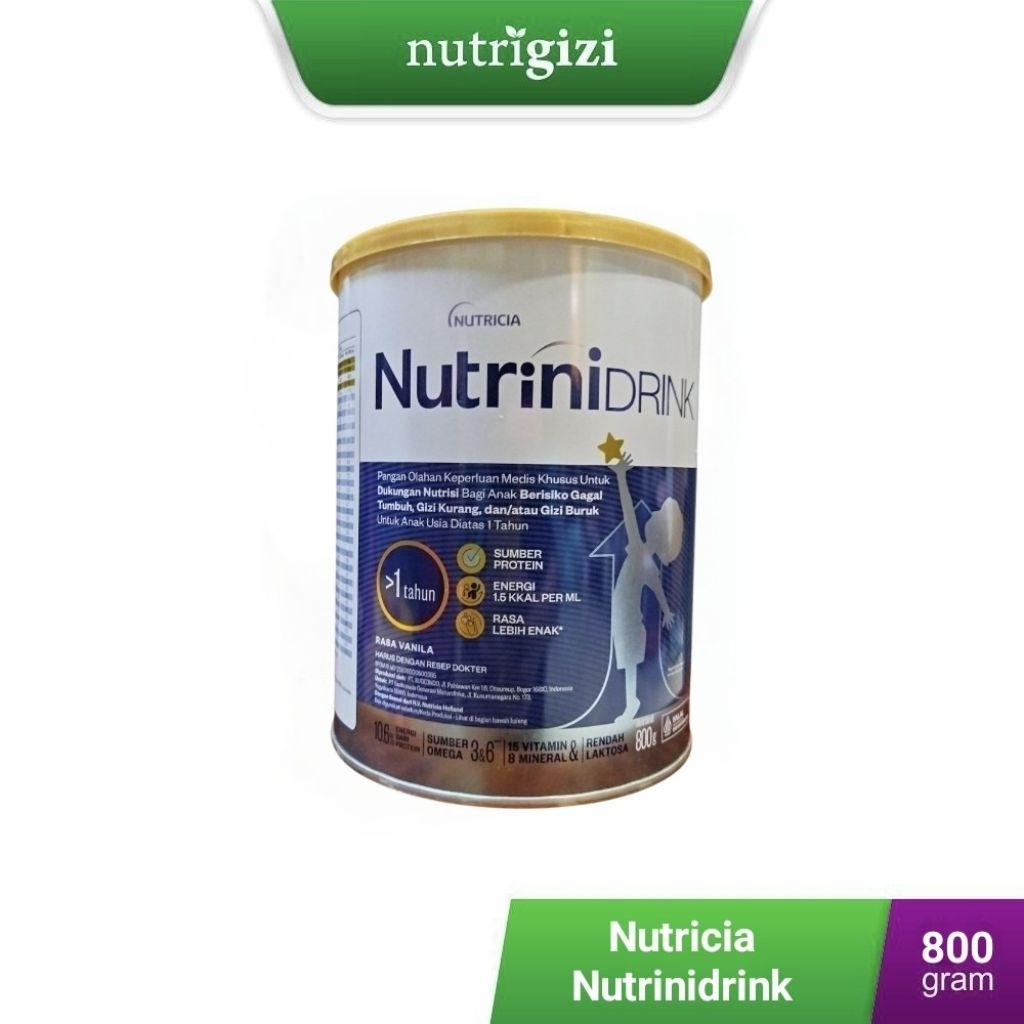 Nutrigizi | Nutricia Nutrinidrink Powder 800 gram (1 Tahun Keatas) Susu Tinggi Kalori Anak Gizi Kura