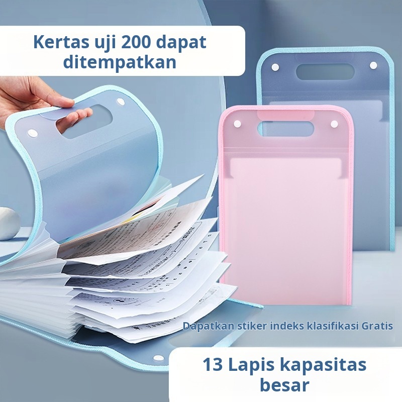 

Tas file Handle Warna Transparan Anti Air Multi Layer Folder Tas File 13 Sekat Map Tas Dokumen A4 Folder Map Kerja Document