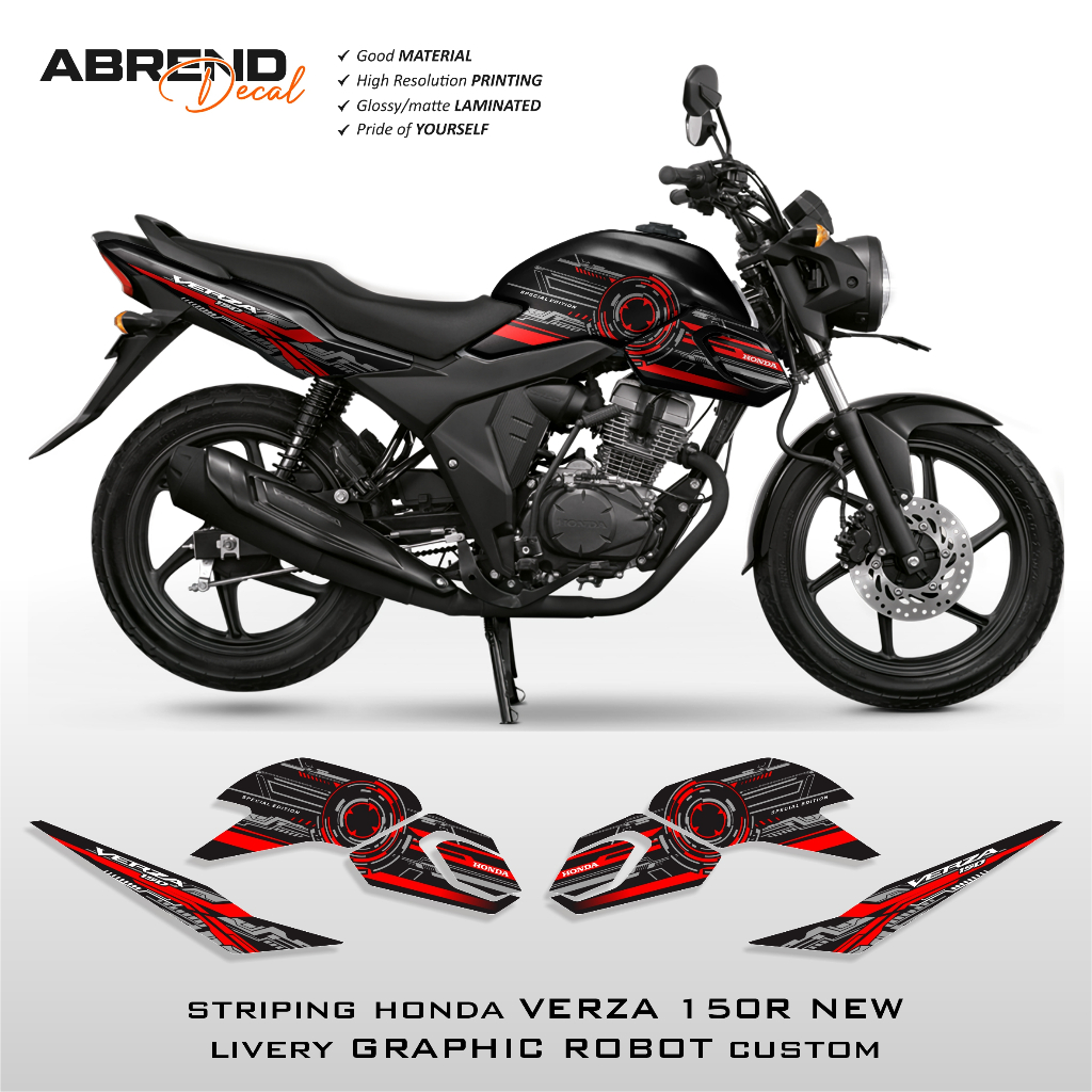 ABREND DECAL - STRIPING VERZA 150R NEW GRAFIS ROBOT / STIKER VERZA 150 / STICKER MOTOR VERZA DESIGN 
