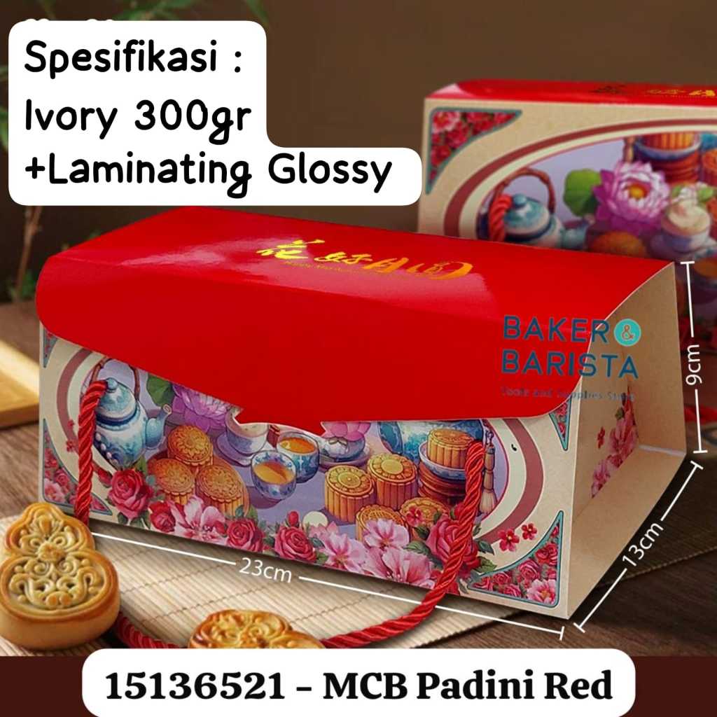 

Mooncake Box Padini Red 2 100gr 23x13x9cm Box Kotak hamper kotak kue bulan Aesthetic.