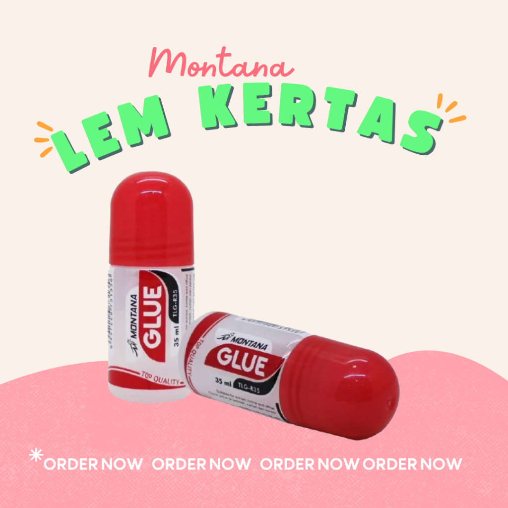 

Lem Kertas / Lem Cair / Liquid Glue Stick Cair 35ml Montana