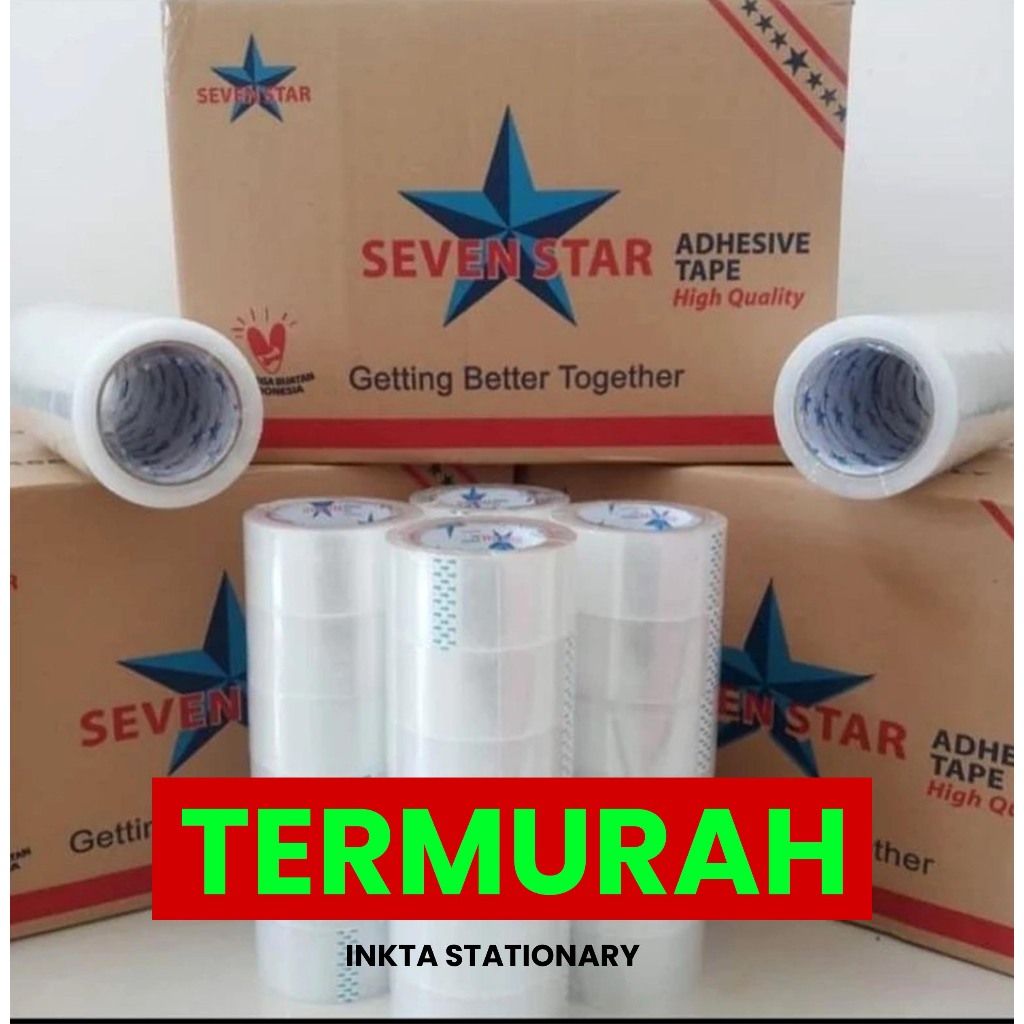 

Lakban Bening Seven Star 45 mm 90 Yard TERMURAH!!!