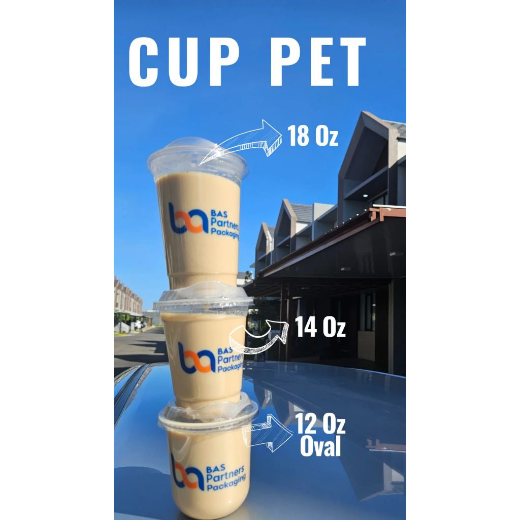 Sablon Cup / Gelas PET Merk POLYPACK Custom Desain All Size Termurah & Terlengkap - Sablon Gelas Pla