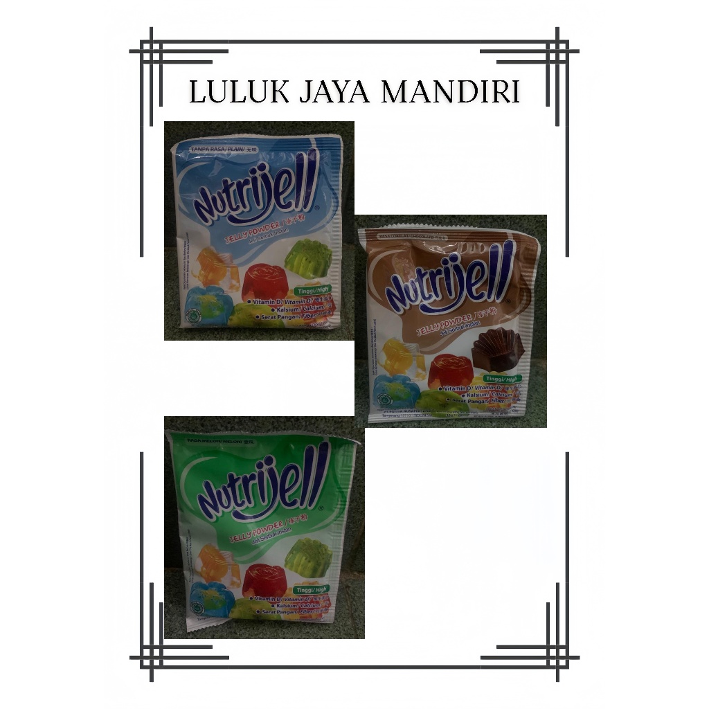 

Nutrijell Jelly Powder 30gr Aneka Rasa | Nutrijell Cokelat, Melon, Plain – Isi 1 Sachet, Termurah