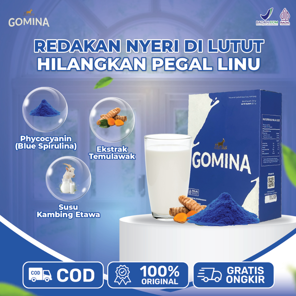 

GOMINA Susu Kambing Etawa - Ampuh Atasi Nyeri Lutut dan Hilangkan Pegal Linu Tanpa Obat - 100% ORIGINAL