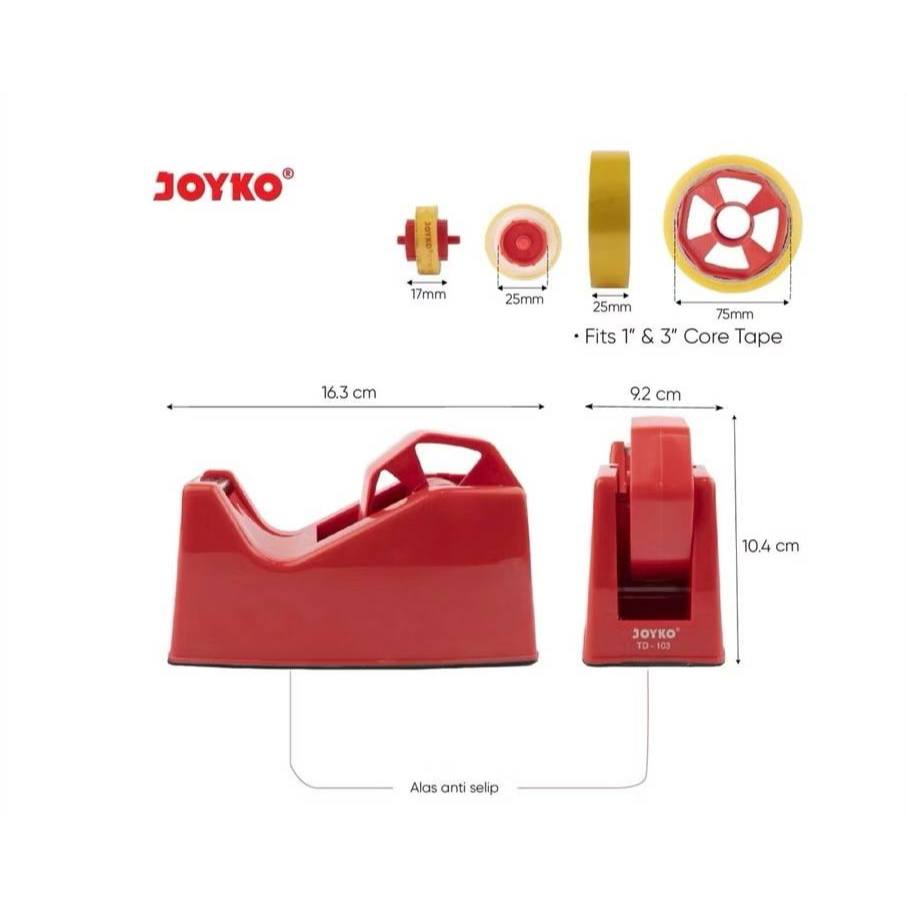 

Dispenser Tape Joyko TD 103 / Tape Cutter / Pemotong Selotip