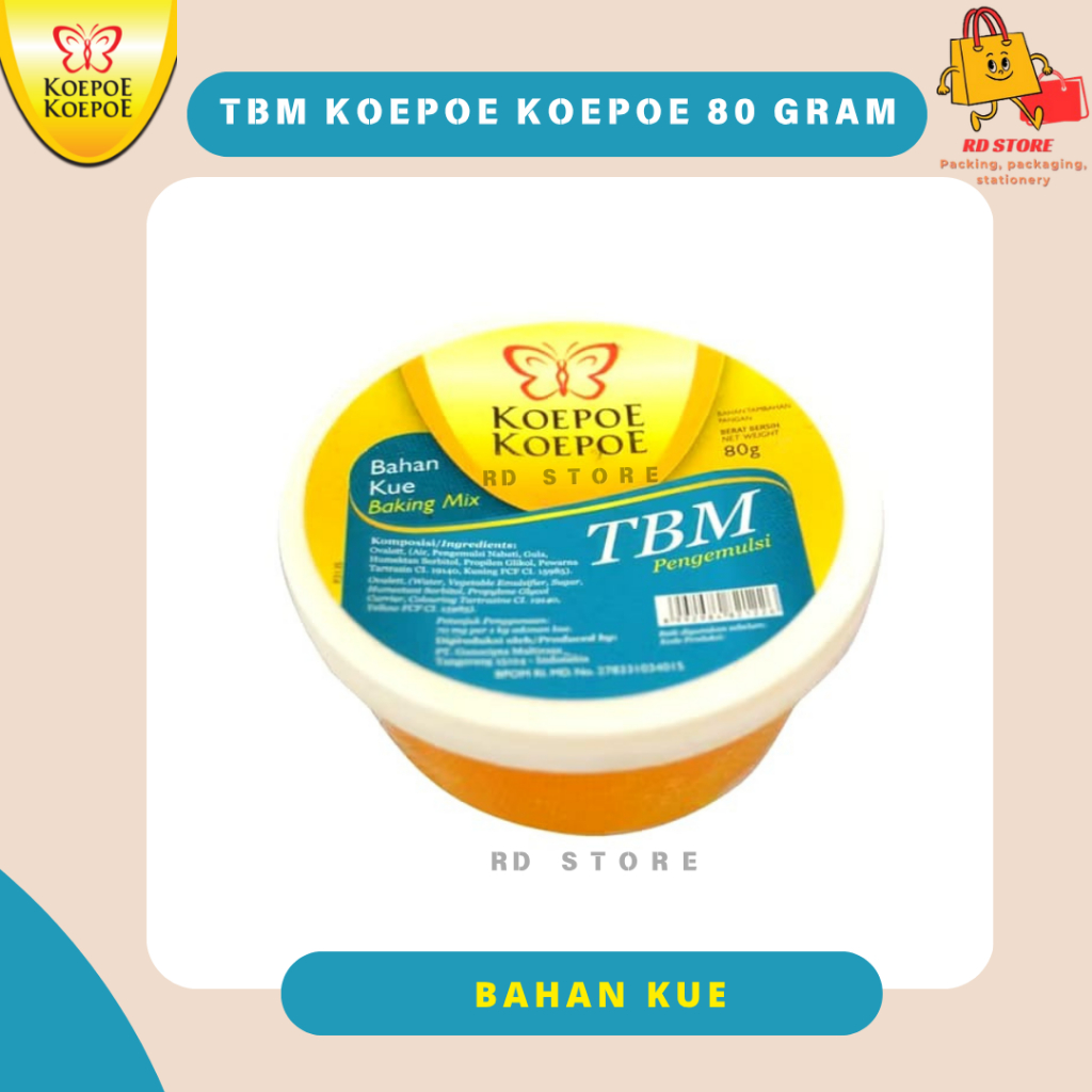 

TBM KOEPOE KOEPOE 80 gr / Pelembut adonan kue / TBM PENGEMULSI KOEPOE KOEPOE / TBM KOEPOE / TBM KUE
