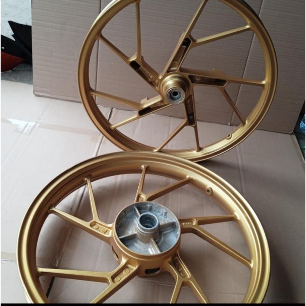 pelek veleg racing satria fu kuning emas pelek racing ori satria fu