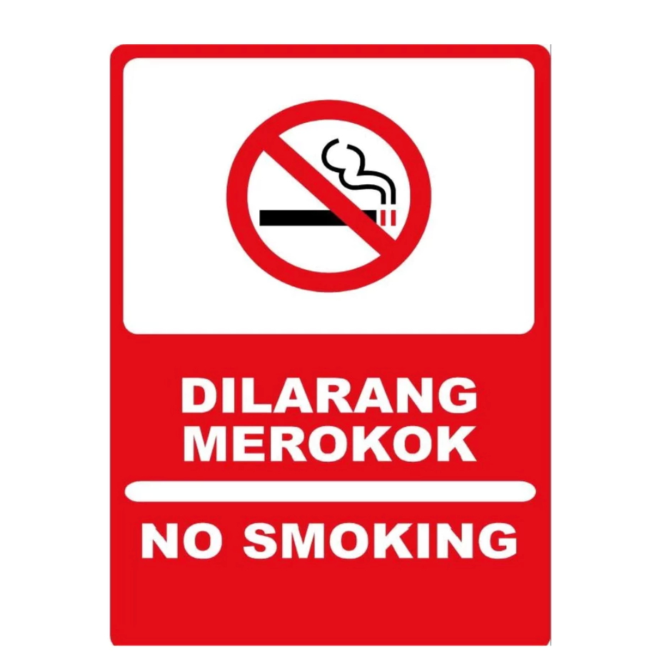 

STIKER NO SMOKING 15x20 cm DILARANG MEROKOK NO SMOKING VAPE RAMBU PERINGATAN BAHAYA