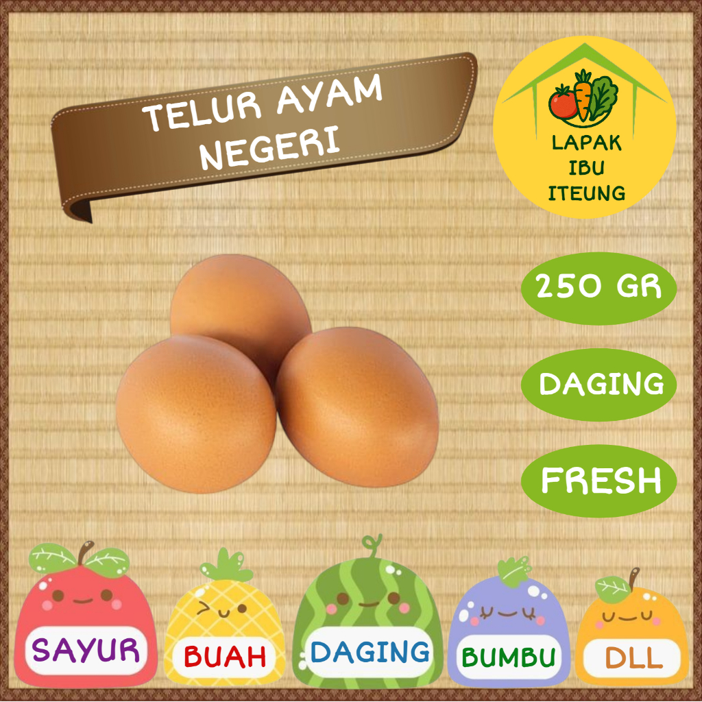 

TELUR AYAM NEGERI INSTAN BANDUNG 1/4KG 1/2KG 1KG SEGAR / TELOR AYAM NEGRI FRESH