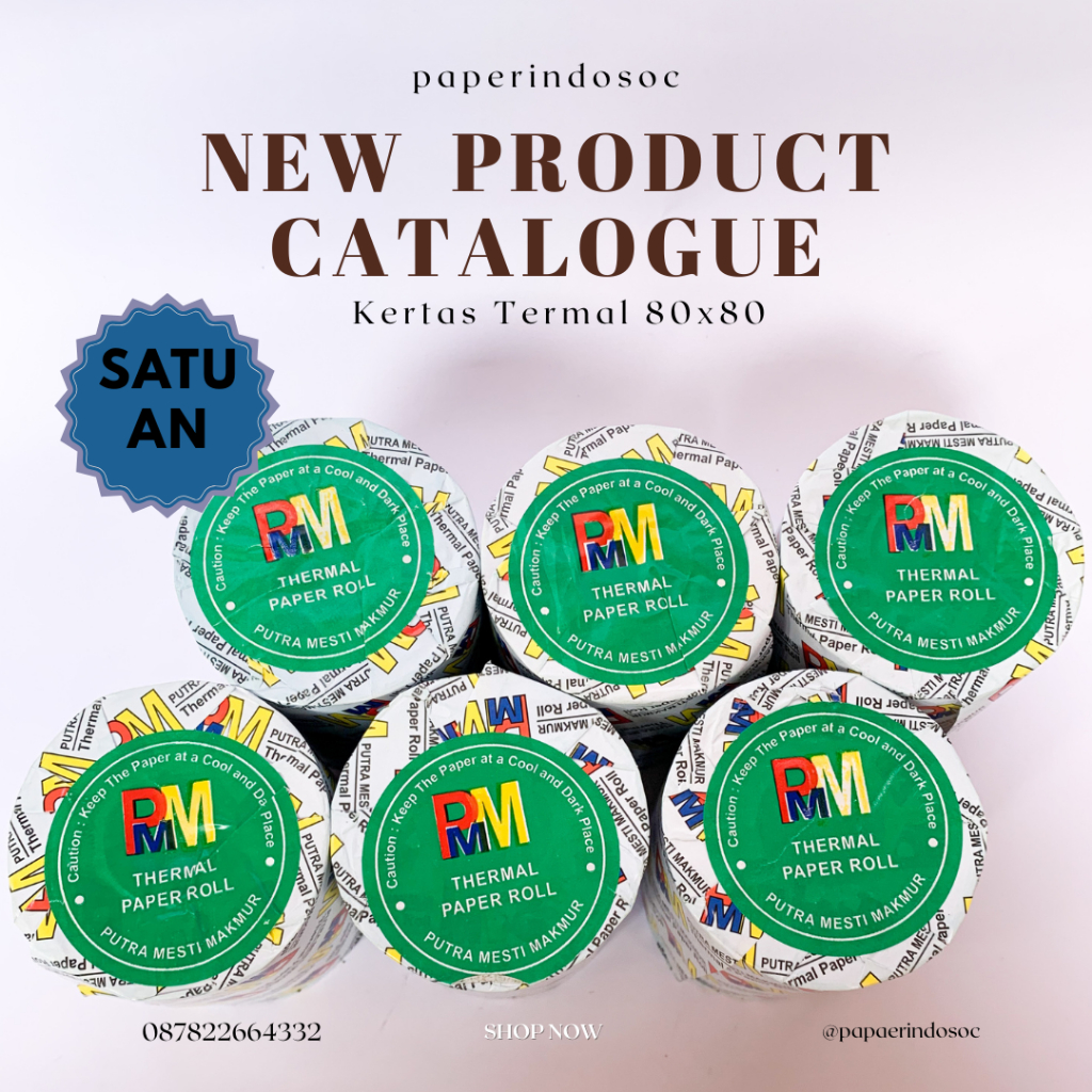 

Kertas Termal Satuan Ukuran 80x80 Premium