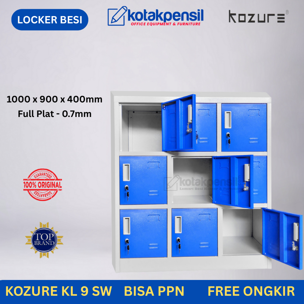 Locker Kozure KL 9-SW - Lemari Loker TK/PAUD Besi 9 Pintu | Lemari Loker Besi 9 Pintu | Loker PAUD