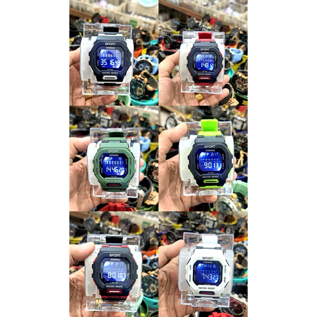 Jam Tangan Sport  Digital Pria Wanita Anti Air