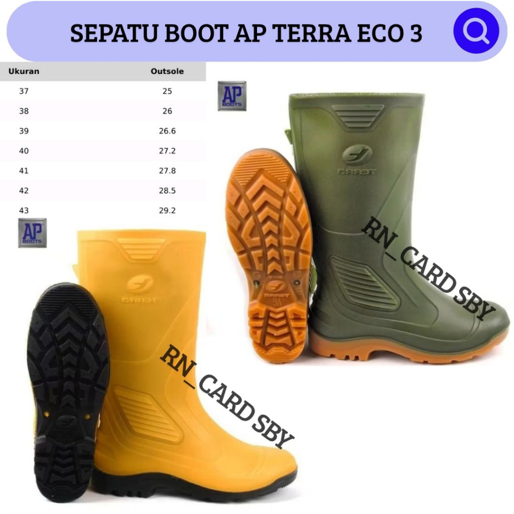 SEPATU BOOT TERRA ECO 3 || SEPATU BOOT TERRA ECO 3 HIJAU || SEPATU TERRA ECO 3 HIJAU