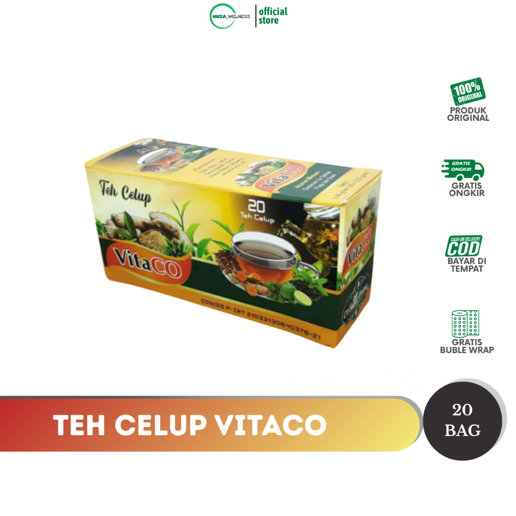 

[TEH CELUP VITACO] Teh Celup Herbal Superprima | bantu atasi pegal linu | tambah stamina tubuh | herbal alami aman dikonsumsi | isi 20 kantong | 100% original dari superprima