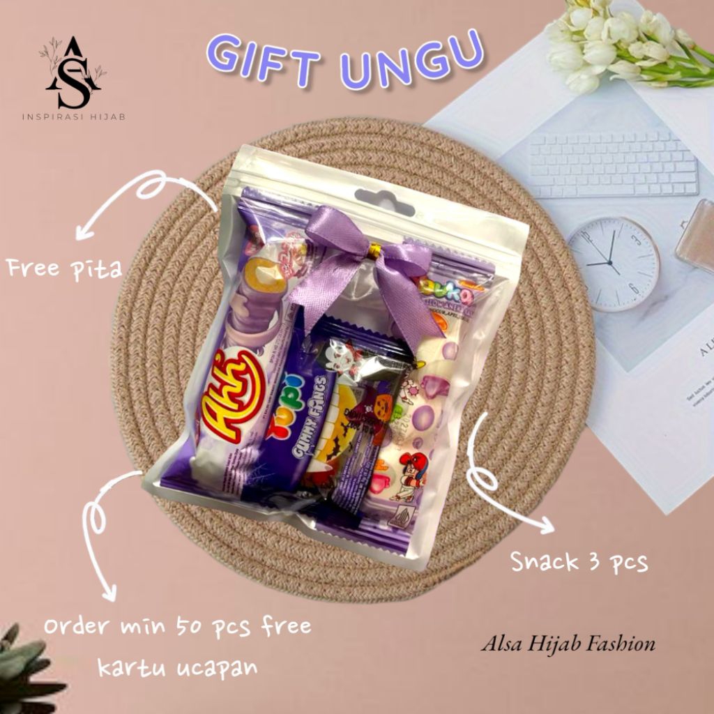 

- MINI GIFT SNACK UNGU / PAKET JAJAN KECIL / MINI HAMPERS