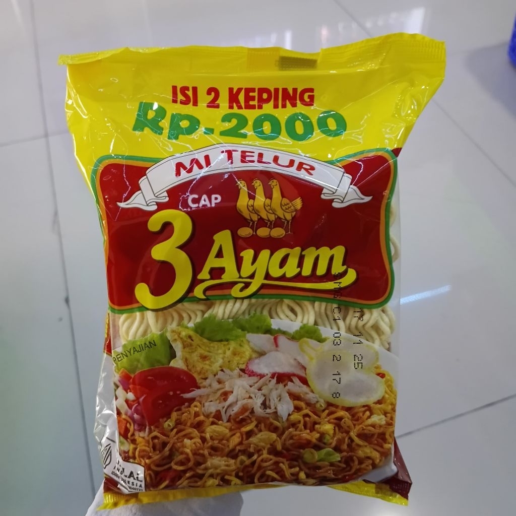 

Mie Telur Cap 3 Ayam Isi 2 110 g dan Ekomie