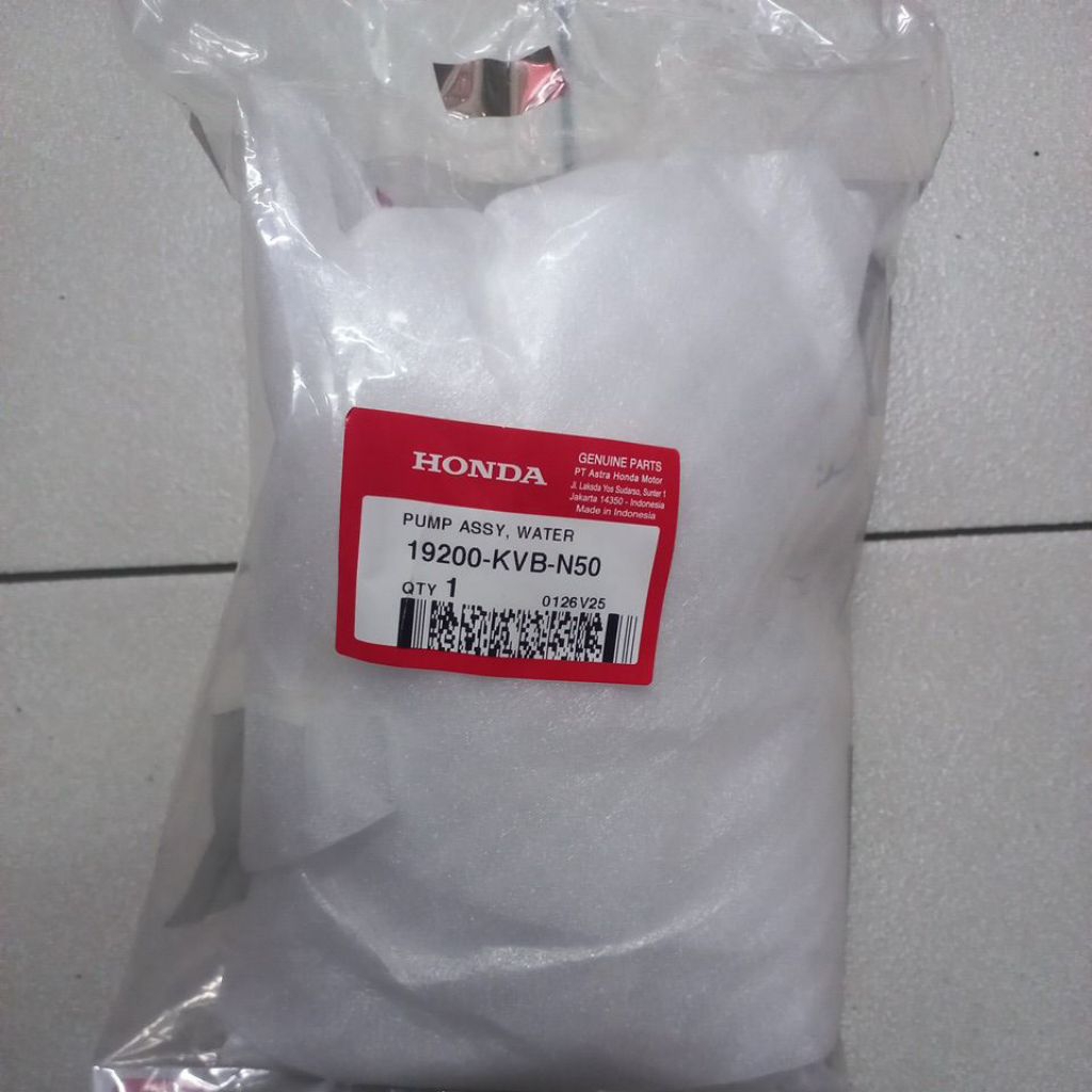 19200KVBN50 – PUMP ASSY WATER, POMPA RADIATOR, WATER PUMP VARIO KARBU, VARIO 110 TECHNO ORI AHM