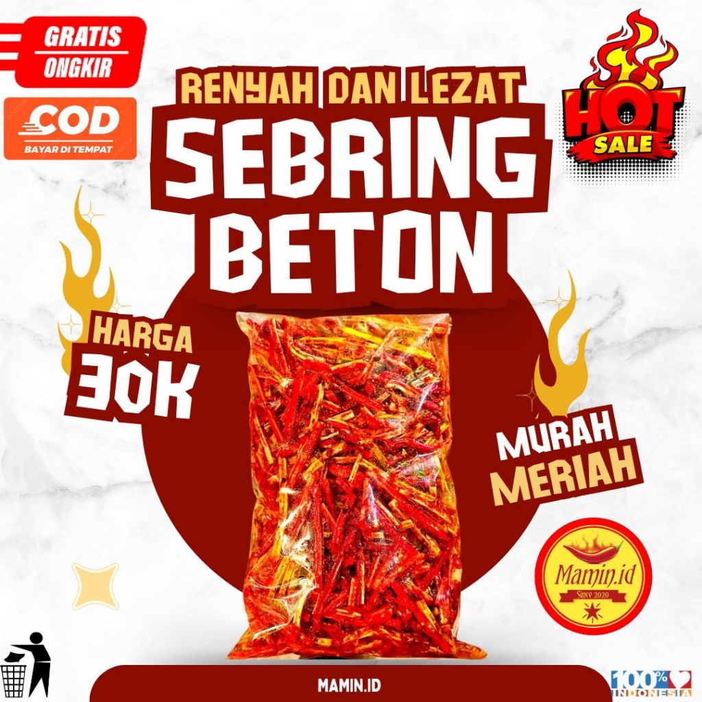 

SEBLAK KERING BETON 500GR PEDAS GURIH MAMIN.ID