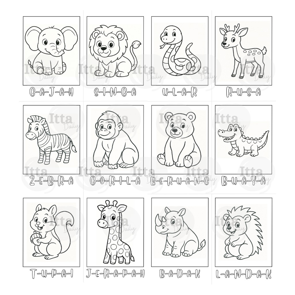 

Kreasi Kertas Mewarnai Anak / Coloring page ukuran A6