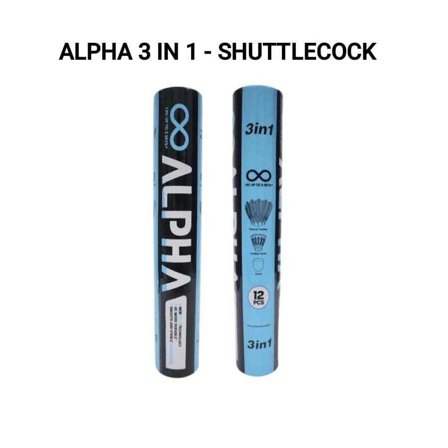 Shuttlecock Badminton Alpha 3in1 Black