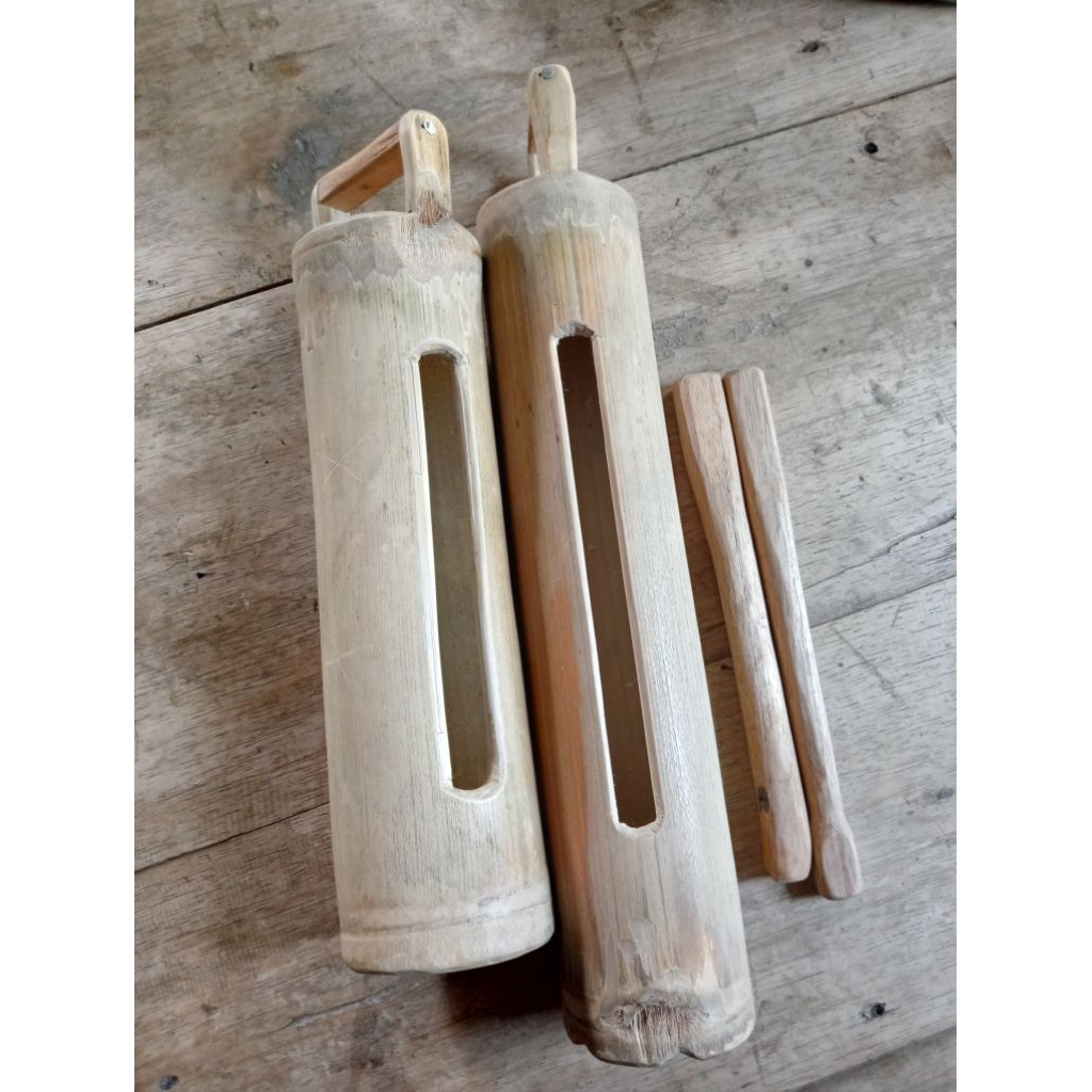 Kentongan bambu kecil cocok untuk jualan cuangki dan bakso