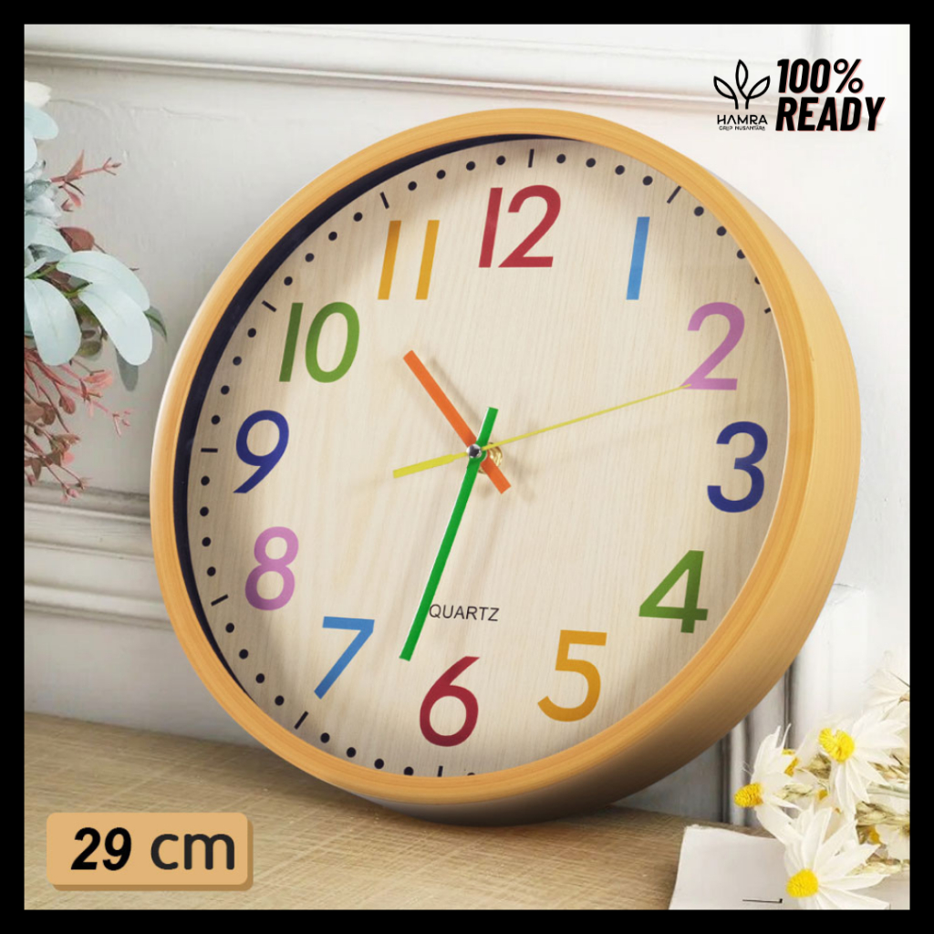 Jam Dinding 29 cm / Jam Dinding Aesthetic / Jam Dinding Minimalis Mesin BAGUS / Jam Dinding Analog