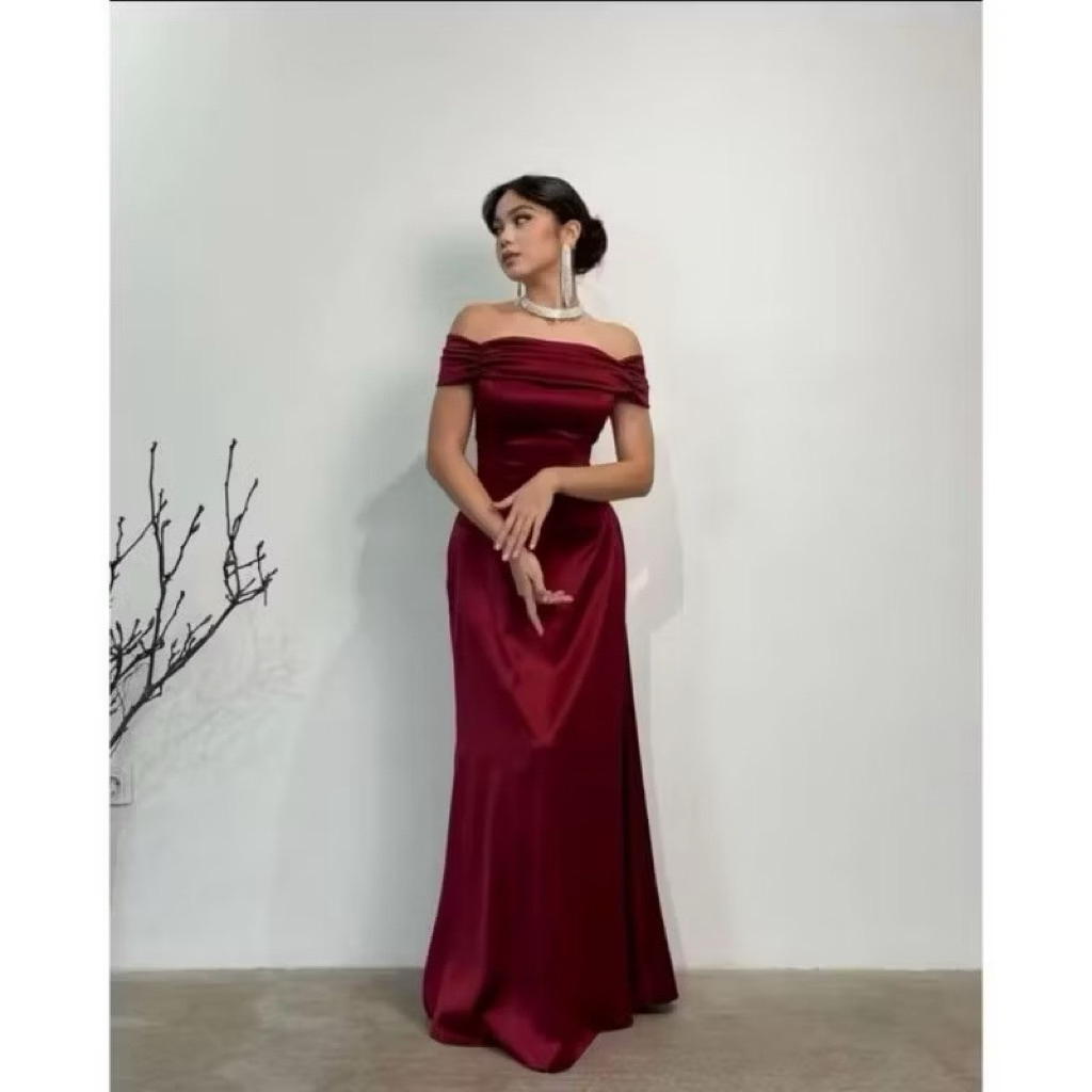 Dress Pesta Satin || Dress Natal || Dress Bridesmaid