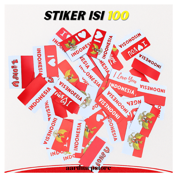 

❤[PROMO MURAH!!!]❤ Stiker Pipi Bendera 100 Pcs / Stiker Bendera Merah Putih HUT RI