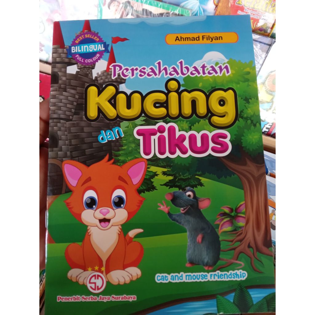 cerita bergambar persahabatan kucing dan tikus billlingual full clr sjs